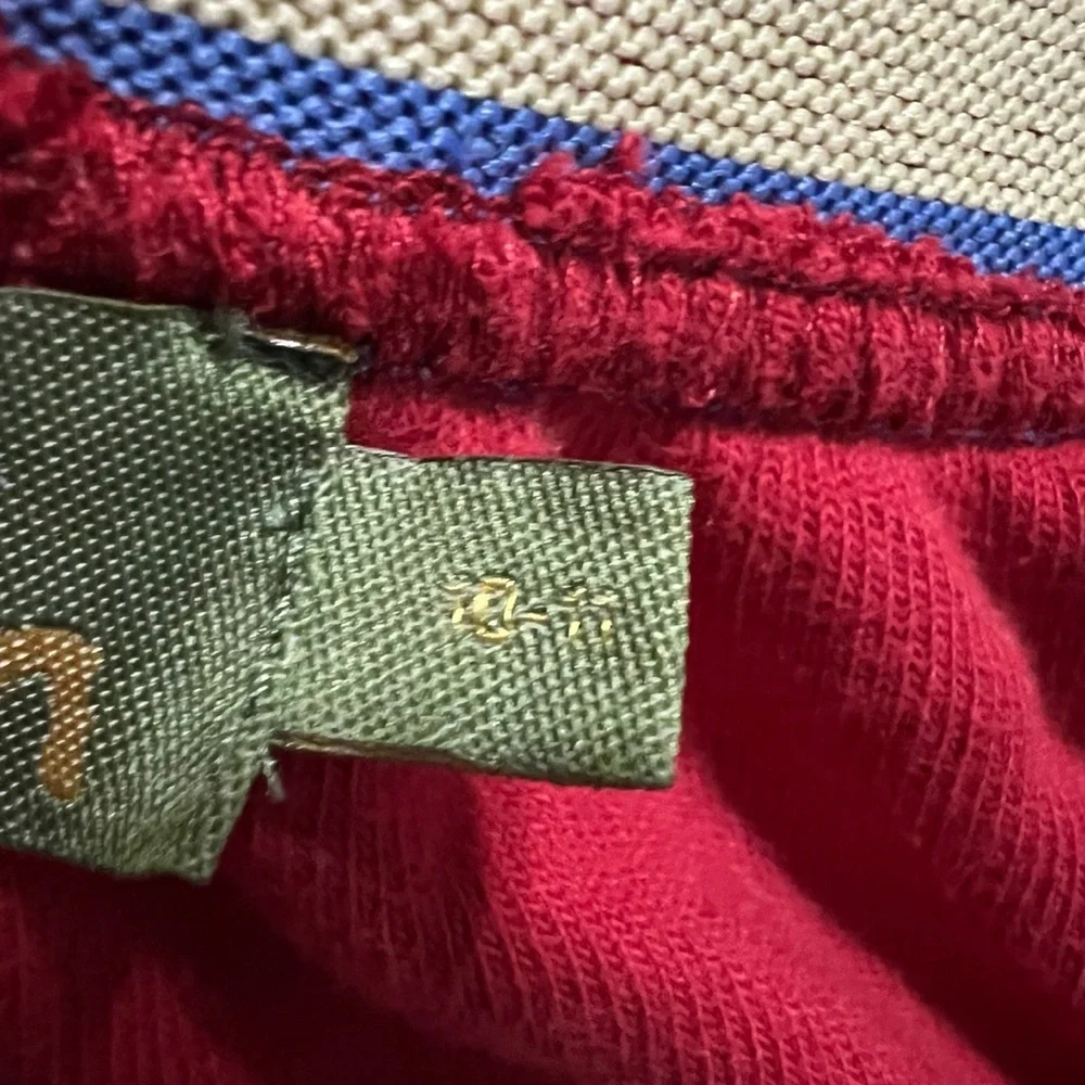 Bandy Button 10-11Y School Child Red Terry Jogger Pants